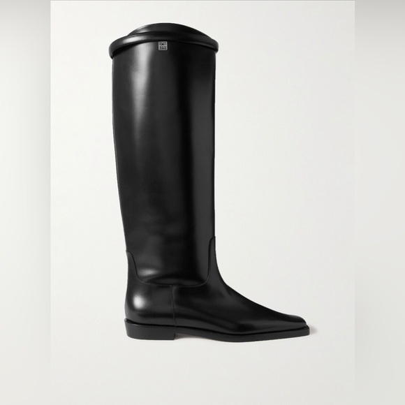 Toteme Black Tall Leather Riding Boots retail $1200 - Picture 4 of 11